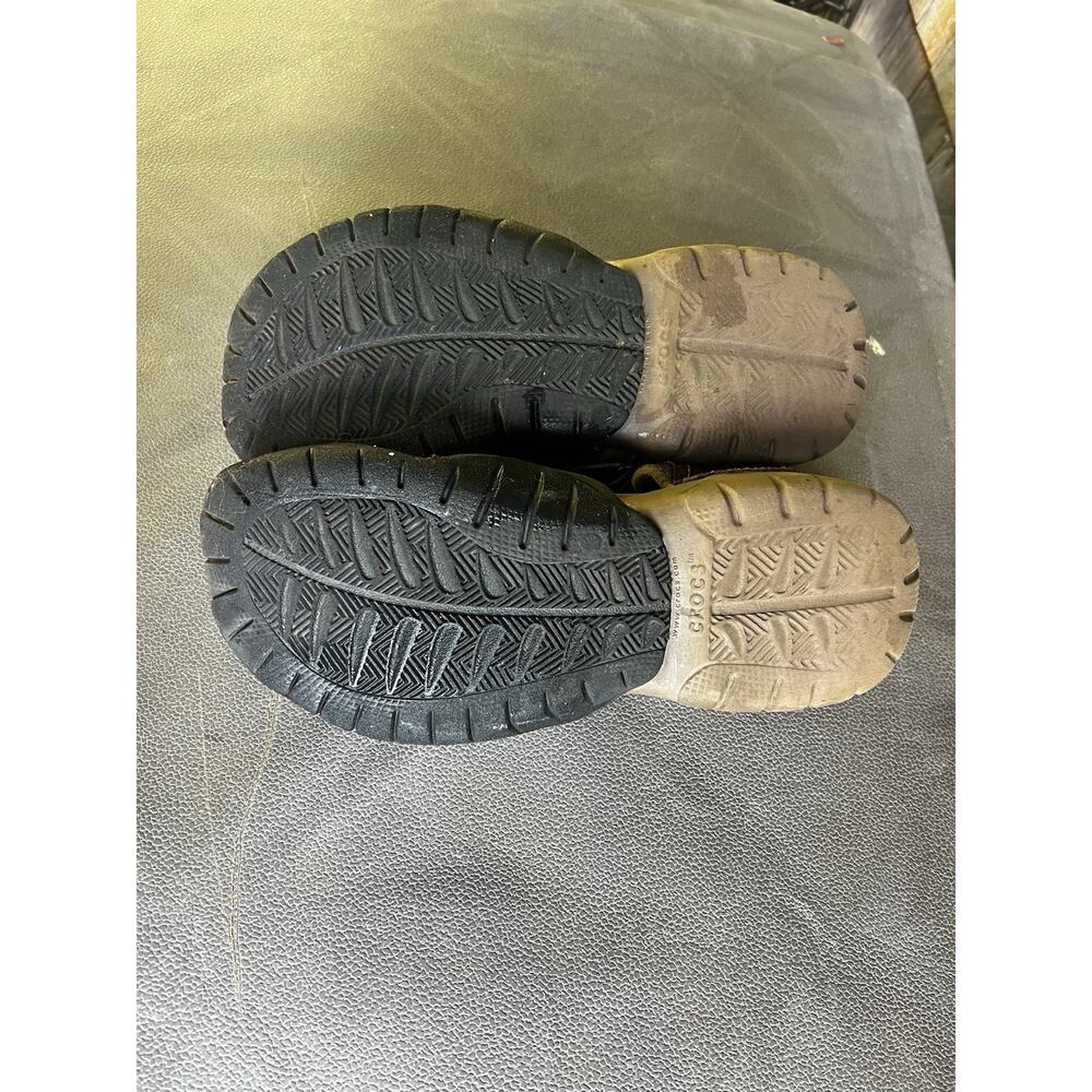 Crocs Swiftwater Mens Size 10 M10 Brown Leather Outdoor Fisherman Sandals 204562 - Picture 5 of 11